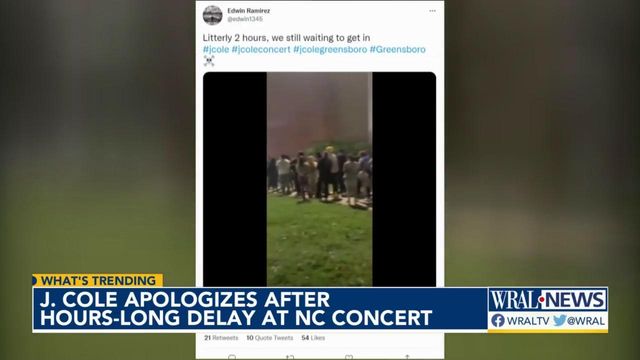 J. Cole apologizes after NC concert starts late