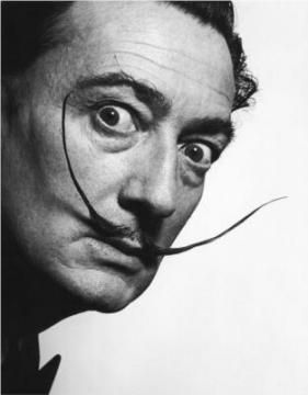 Dali's Mustache - Photo by Philippe Halsman (https://www.wikiart.org/en/salvador-dali)