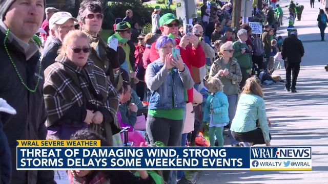 Threat of severe weather delays some weekend events 