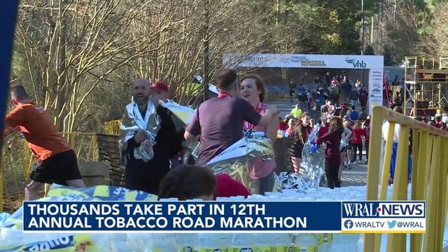 Thousands welcome return to racing at Tobacco Road Marathon