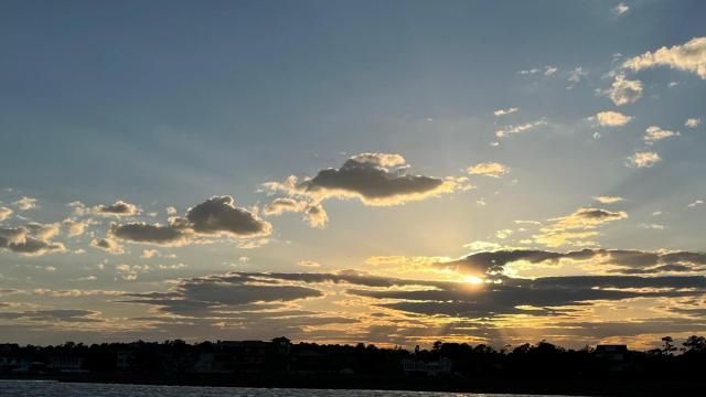 The view from a sunset cruise at Blockade Runner Resort in Wrightsville Beach