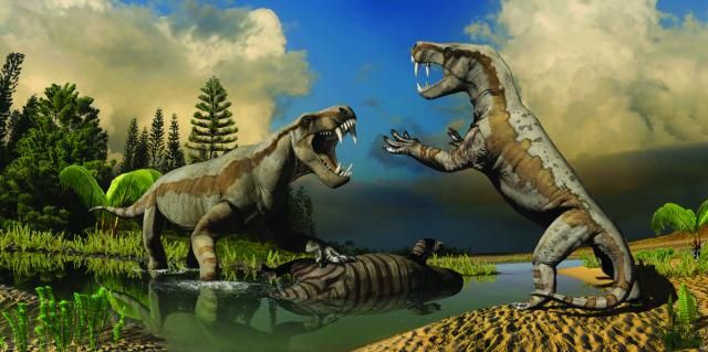 Gorgonopsians, part of NC Museum of Life and Science exhibit