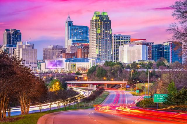 Raleigh Downtown Evening. Photo: Adobe Stock