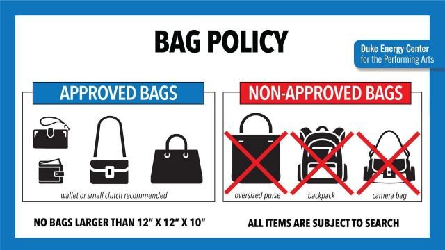 Check your bag before you go New policy starts at Raleigh venue