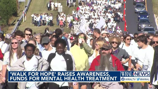 'Walk for Hope' raises awareness, funds for mental health in Raleigh
