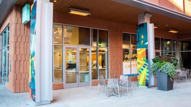 The new shop for 321 Coffee is located at 300 Morris St., part of the Durham Innovation District. The community is invited to gather at 9:30 a.m. Saturday, Dec. 3 for the grand opening. Photo courtesy of 321 Coffee.