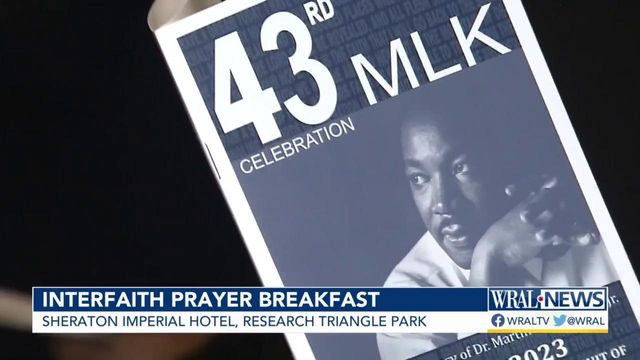 Crowd encouraged by message at MLK Interfaith Prayer Breakfast