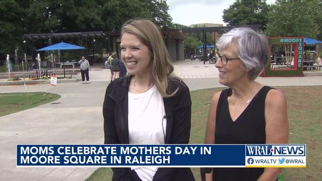 Moms celebrate Mother's Day at Moore Square in Raleigh