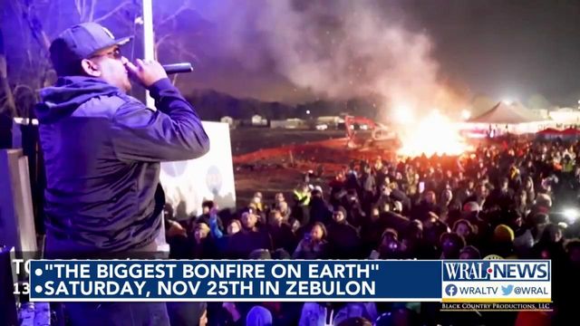 'The Biggest Bonfire On Earth' to take place Saturday in Zebulon