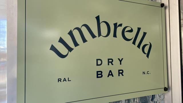 Umbrella Dry Bar in downtown Raleigh