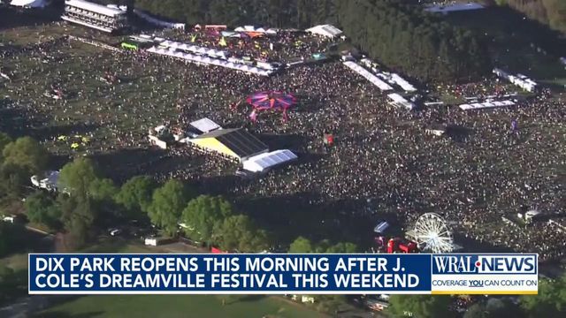 Dix Park reopens Monday morning after J. Cole's Dreamville Festival