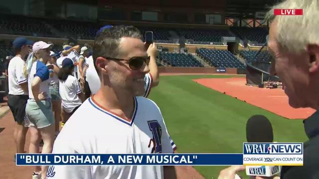 'Bull Durham, A New Musical' cast visits the ballpark