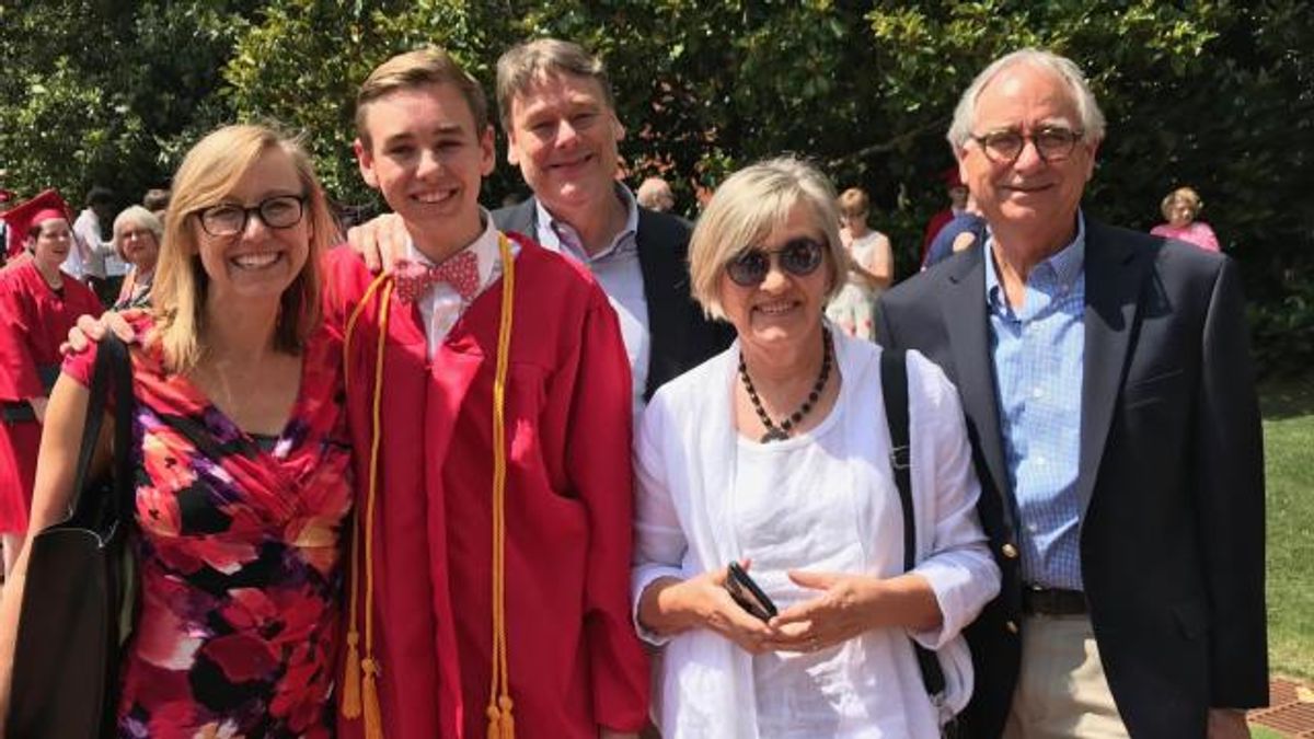 Harold Ogburn with wife Raija on the occasion of grandson Aidan Colvin's graduation