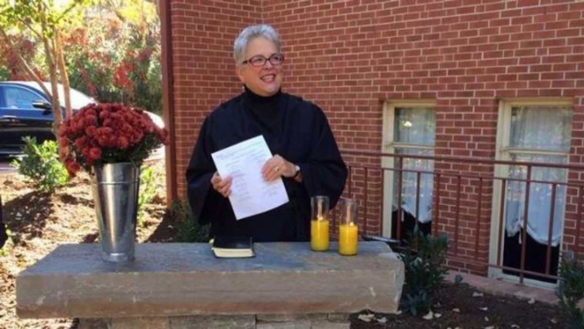 Reverend Lib Campbell is leading a Blessing of the Animals at Saint Mark's United Methodist Church