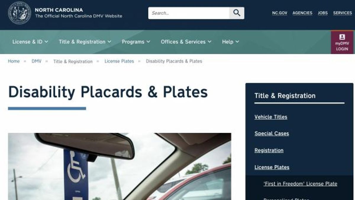 Disability Placard & Plates