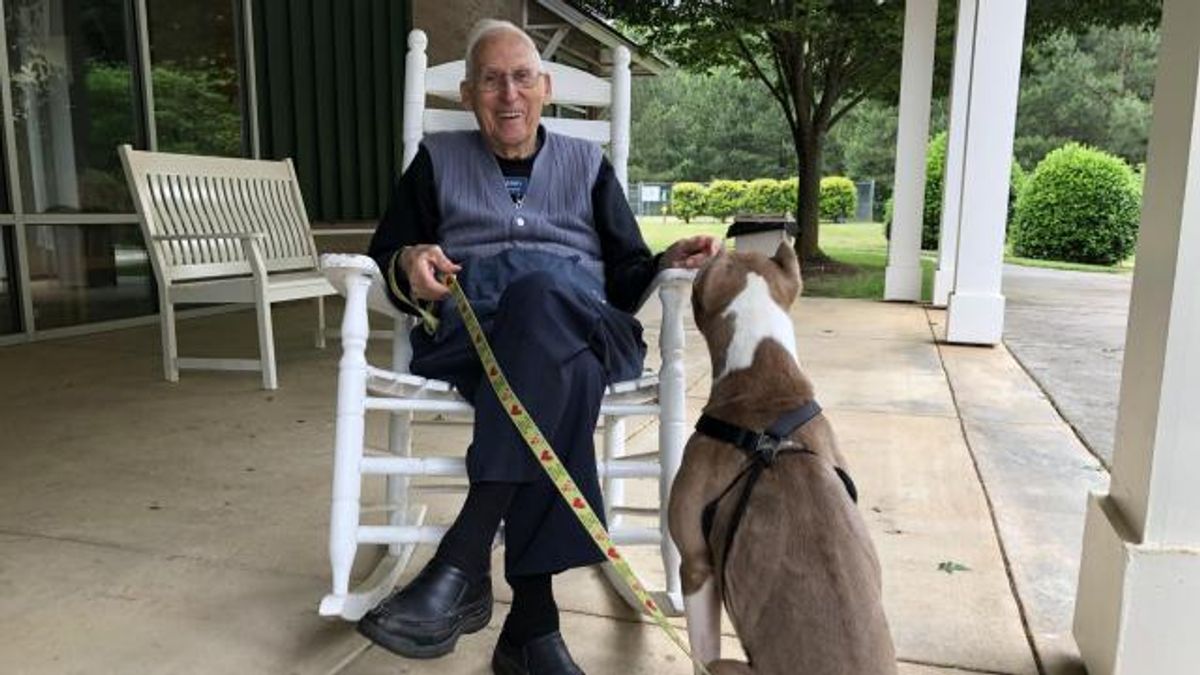 Jerry Kroll and Abe at SPCA