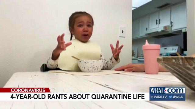 4-year-old rants about quarantine life