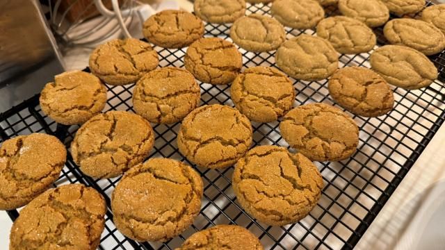After the sudden death of a co-worker, Andrea made cookies to share at the office using the sorghum syrup he had recently given her, as a way to honor him.