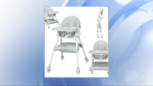 About 5,400 Boyro Baby 4-in-1 high chairs are being recalled for safety hazards.
