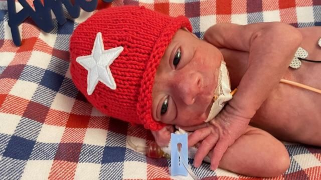 Nurses in the NICUs at UNC Health Rex Hospital in Raleigh and UNC Children's Hospital in Chapel Hill dressed babies in festive costumes to commemorate the Fourth of July! All photos courtesy of UNC Health and shared with parents' permission.