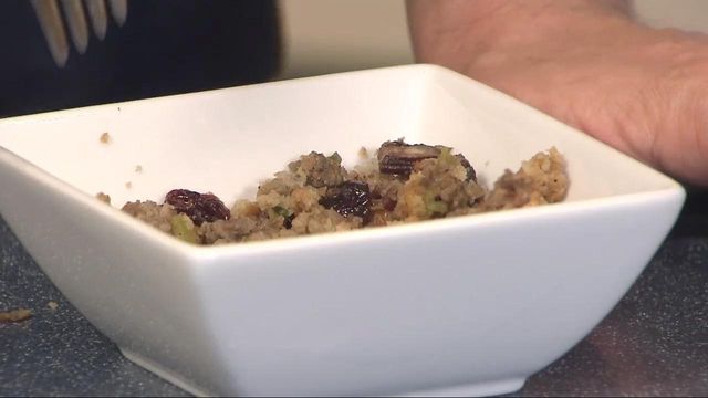 Stuffing with sausage, pecans and cranberries