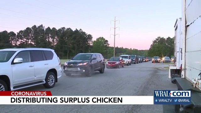 Chicken sale draws crowd