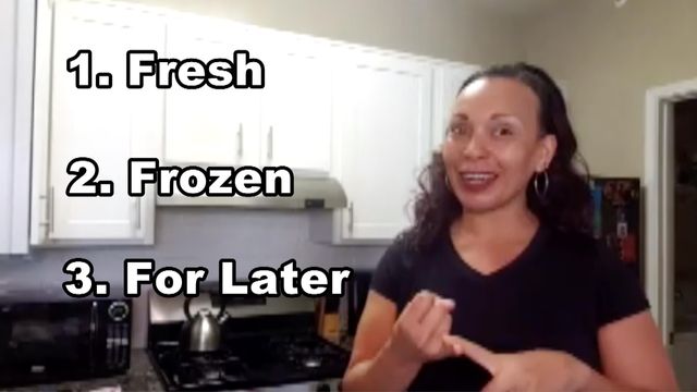 When grocery shopping, remember 'fresh, frozen and for later'