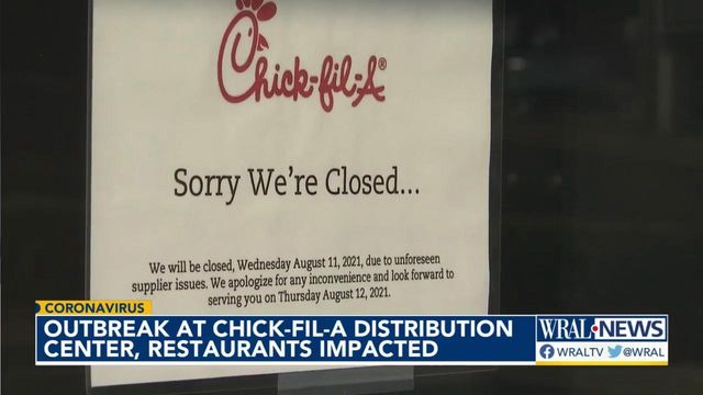 COVID-19 outbreak at Chick-fil-A distribution center shuts down Fuquay-Varina location for the day