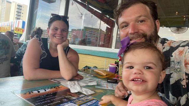 Julia and Matthew Busch recalled stopping at the Arby's on Hillsborough Street for one final meal before their firstborn child was born. Their daughter is set to turn 2 in November. Photo courtesy of Julia Busch.