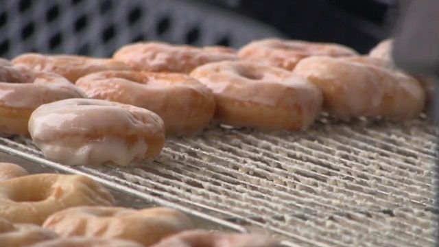 The doughnuts come from the Country Barn, a country shop known for homemade goods in Duplin County.