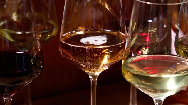 Glasses of wine at Penny Roma in San Francisco in May 2025. Restaurants should be using the wine-by-the-glass list as a way to court customers. (Aya Brackett/The New York Times)