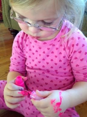 Painted pink