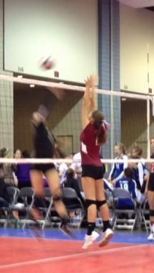 Amanda's daughter plays volleyball