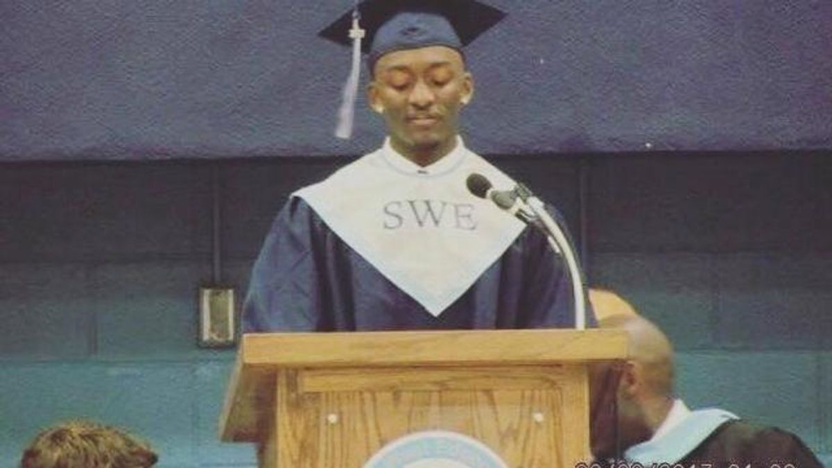 Marvin Wright at his high school graduation