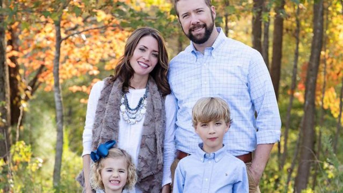 Austin Williams, creator of The Shizzle Sauce, with his family