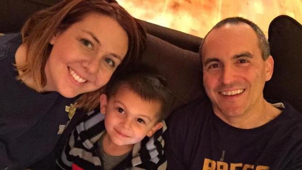 Kathy Hanrahan with her family