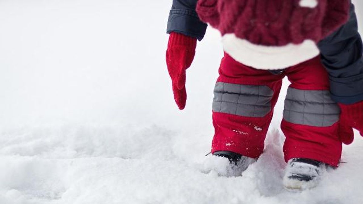 Young child in snow