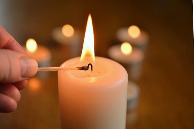 Candle, flame