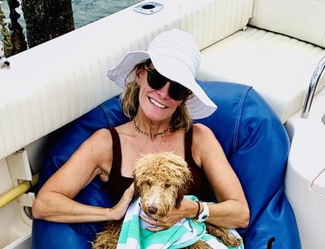 Amanda Lamb with her puppy