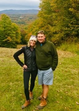 Amanda Lamb with her husband