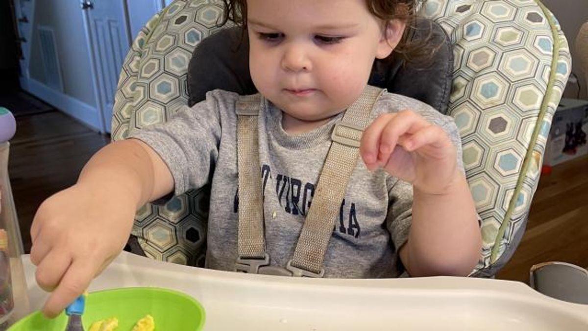 Toddler eating