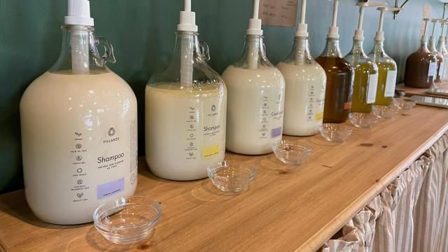 Refills for shampoo, soap at Mindful Merchant