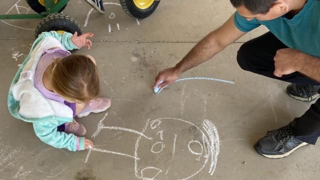 Summer chalk drawing