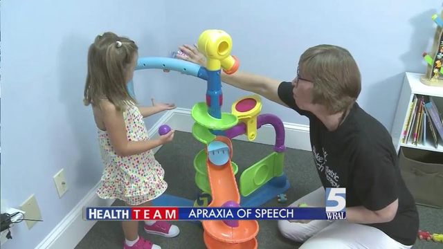 Triangle 3-year-old suffering from speech apraxia