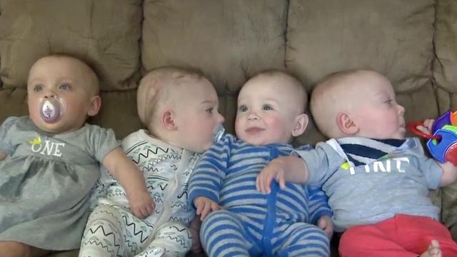 Edwards quadruplets celebrate first birthday