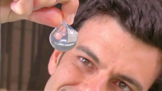 Could an edible water bottle be the answer to plastic waste?