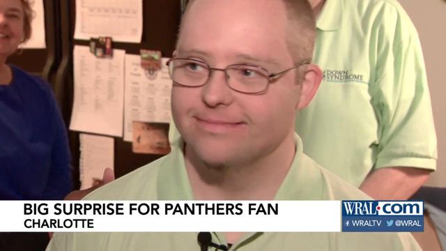 Panthers honor Special Olympian with autographed sneakers