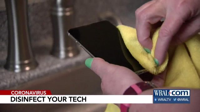 Phone manufacturers: Sanitize device with damp cloth
