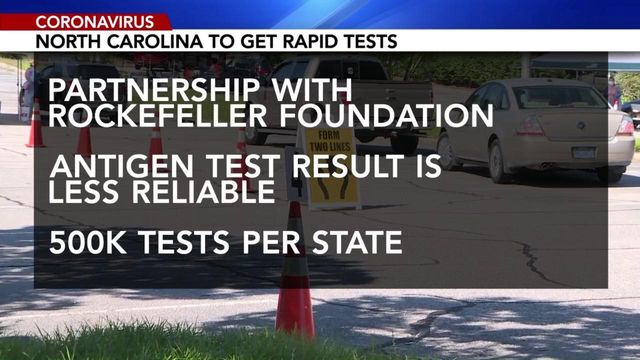 NC is getting antigen tests, which produce faster results