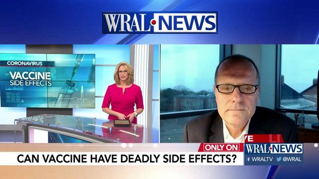 Only on WRAL: Dr. Stephan Moll says suggesting vaccine led to stroke is "premature," cites lack of evidence